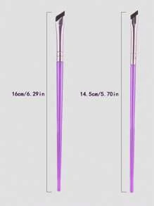 Bộ 2 cọ chải lông mày góc xiên & đầu phẳng & cọ kẻ mắt, cọ phấn mắt - Màu tím - Xem 5