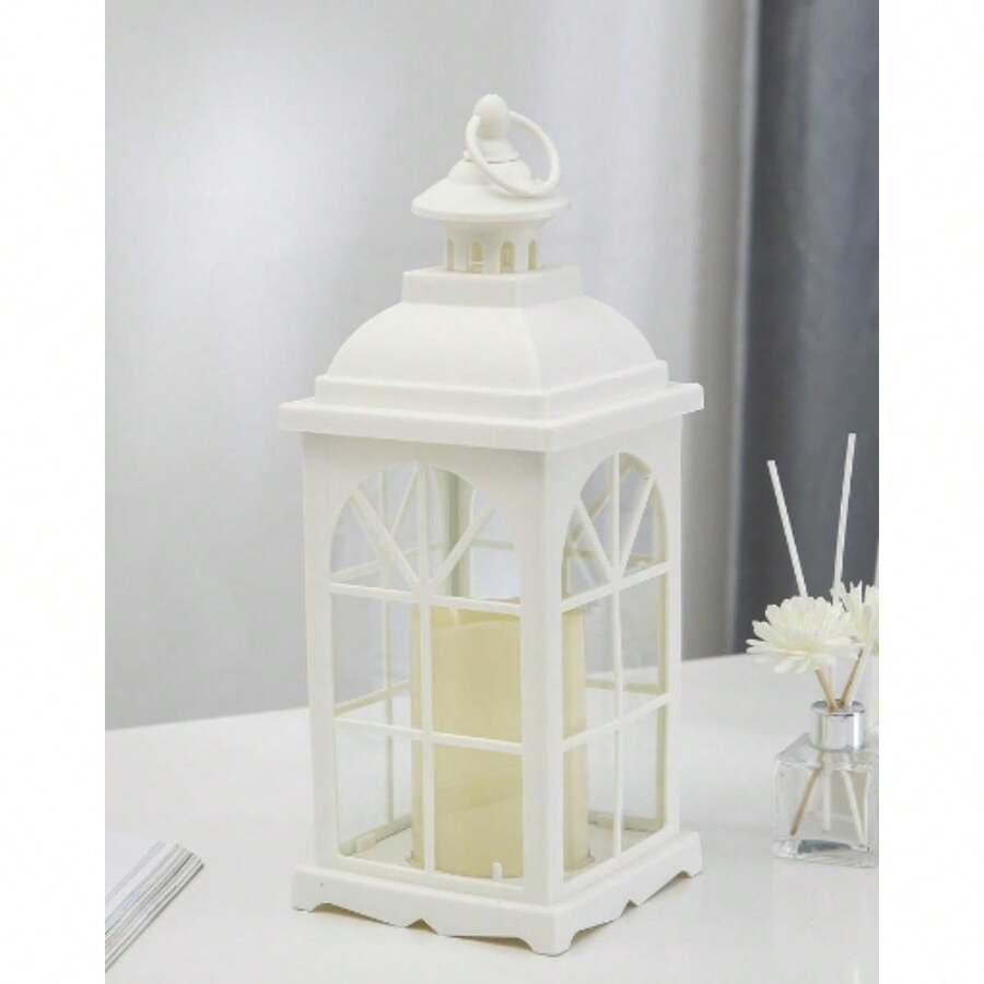 European Style Candle Lights, Wedding Decorations, Ornaments, Plastic Wind Lights, Candle Holders - White - View 1