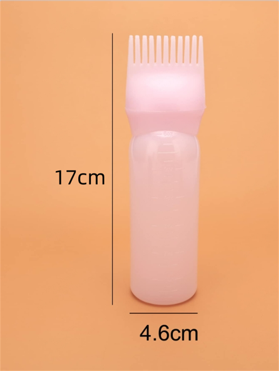 1pc Pink Hair Dye Applicator Brush Bottles Dyeing Shampoo Bottle Oil