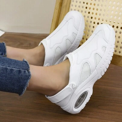 Women's Nurse Shoes, Breathable Soft Sole Anti-Slip, Odor-Resistant, Hollow Out Half Slippers For Spring And Summer, Medical Work Shoe Can Be Worn Two Ways, Practical Sweatpants Pairing