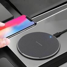 10W无线充电器，兼容 14/13/12/11/Xs Max/X/XR/Plus，支持Qi无线充电，智能智能手机充电。 - 黑色 - 查看 2