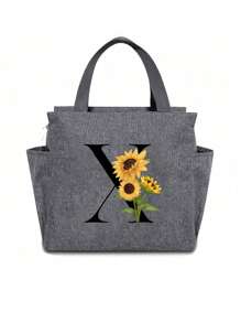 1 Túi Tote Ăn Trưa Chống Rò Rỉ Cách Nhiệt Lớn Có Thể Tái Sử Dụng Có Túi, Túi Giữ Nhiệt Bữa Trưa, Hộp Đựng Thực Phẩm Đóng Hộp Cho Nam Nữ Người Lớn Đi Học Đi Dã Ngoại Trường Học Tổ Chức Túi Đựng Đồ Cho Giáo Viên Túi Lớp Học Túi Tổ Chức Lớp Học - Xám - Xem 35