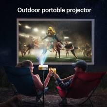 Mini Proyector, Proyector Portátil De Oficina 1080p, Proyector De Vídeo De 3000 Lúmenes, Compatible Con Computadora Portátil/teléfono Inteligente/consola De Juegos/tv Stick/pc, Compatible Con Usb, Hdml, Audio, Av. - Tipo de Enchufe A USA (110-127V) - Ver 9