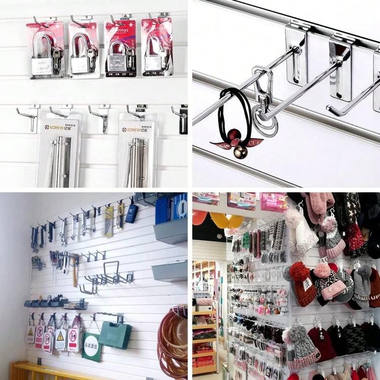 Ganchos Blister Panel Ranurado Exhibipanel Ménsulas 15/20cm - 20cm/30pcs - Añade 2