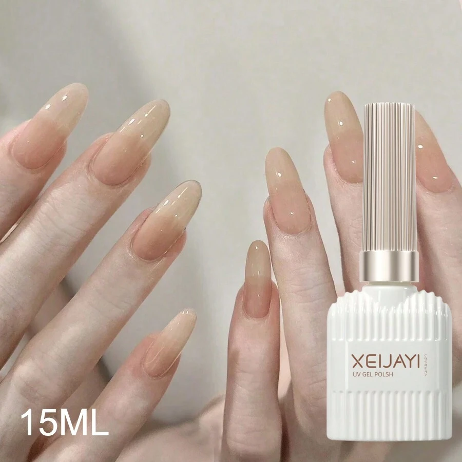 XEIJAYI 1瓶多用途凝胶指甲油,102种颜色可选,适用于美甲沙龙装饰 - 棕色 - 查看 1