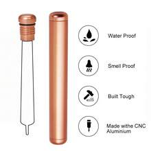 110mm鋁質密封儲存管，具有防潮和抗震密封工具，適用於吸煙配件，可清洗的鋁合金金屬儲物罐 - 藍色 - 查看 5