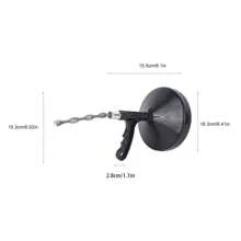 Desatascador de Tuberías de Tipo Disco: Herramienta de desatascar manual con resorte potente para inodoro, para baño, cocina y bañera - Negro - Ver 4