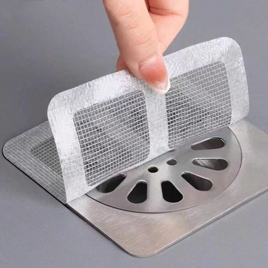 10pcs Bathroom Hair Filter Net Kitchen Sink Strainer Silicone Drain