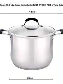 Juego Ollas Cacerolas Acero Inoxidable C/Tapa de Cristal 30, 32 Y 34 Cm - Plateado - Ver 3