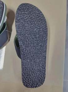 男士 EVA 人字拖鞋，软底休闲户外沙滩/度假/海滩/凉鞋/英伦风/厚底鞋 - 軍綠色 - 查看 5