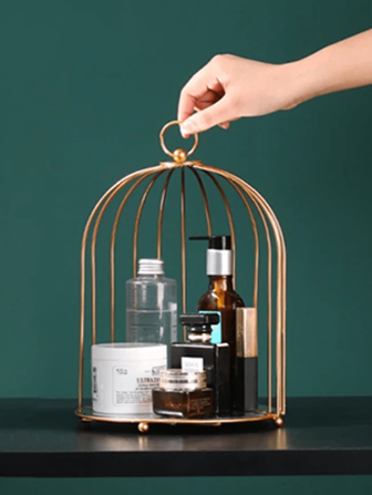 Stojak na kosmetyki, 1 szt. Żelazna złota klatka dla ptaków, stojak ekspozycyjny na kosmetyki, produkty do pielęgnacji skóry, torba do przechowywania, dekoracja pokoju, torby, kosmetyczka, toaletka, podróż, kosmetyczka, niezbędne rzeczy podróżne, organizer, przechowywanie, niezbędne rzeczy podróżne, organizer na kosmetyki, kosmetyczki, organizer na kosmetyki, organizer, kosmetyczka, organizer na biurko, kosmetyczka, kosmetyczka, organizer na kosmetyki, akcesoria toaletowe, kosmetyczka, kosmetyczki, pudełko na biżuterię, saszetka, uchwyt na pędzle do makijażu, uchwyt na pędzle, organizer na perfumy, torebka saszetka, prezenty dla kobiet, prezenty świąteczne, pomysły na prezenty dla kobiet