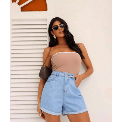 Body Feminino Tomara que Caia Duo Color Verão