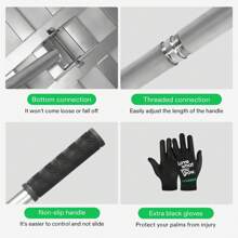 VIVOSUN Lawn Leveling Rake, 48"/30" X 10" X 78" Heavy-Duty Stainless Steel Lawn Leveler With 7FT Adjuatble Long Handle For High Effect, Metal Levelawn For Smooth Soil, Rustproof Rakes For Garden Yard - Silver  30" x10" Leveling Rake - View 4