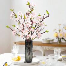 1朵粉櫻花及三朵梨花,高86cm,情人節/家庭/辦公室/花園/派對裝飾,人造植物,園藝裝飾,春節裝飾,學校宿舍/辦公室裝飾,戶外節日/生日派對裝飾,酒店/餐廳/客廳/臥室/婚禮派對/廚房/花園裝飾,春/夏裝飾 - 粉色 - 查看 2