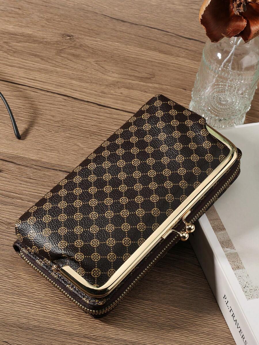 Túi da PU cho nữ có khóa kéo & móc cài đa năng, dung tích lớn, đựng tiền xu, chìa khóa nhẹ, điện thoại di động, túi xách tay thời trang hiện đại, khóa kéo, thẻ tín dụng, trang phục công sở, ngày nhà giáo, quà tặng sinh nhật cho phụ nữ, nhân viên văn phòng, ví da chất lượng cao cho phụ nữ, ví dài - Cà phê nâu - Xem 1