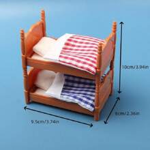 1pc Toy For Girls 1:12 Scale Miniature Landscape Cute Realistic Mini Furniture Bunk Beds, Family Toys,Tent For Kids,Mini Things>Miniatures For Teenager