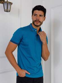 Men Shirts - Màu xanh ngọc - Xem 2