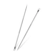 Professional Acne Removal Tool Kit, Blackhead Extractor, Pimple Popper, Comedone Extractor, Stainless Steel Acne Remover Tweezers, With Loop Facial Tool For Removing Blackheads - Silver - View 1