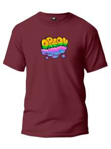 Men T-Shirts - 紫紅色 - 查看 1