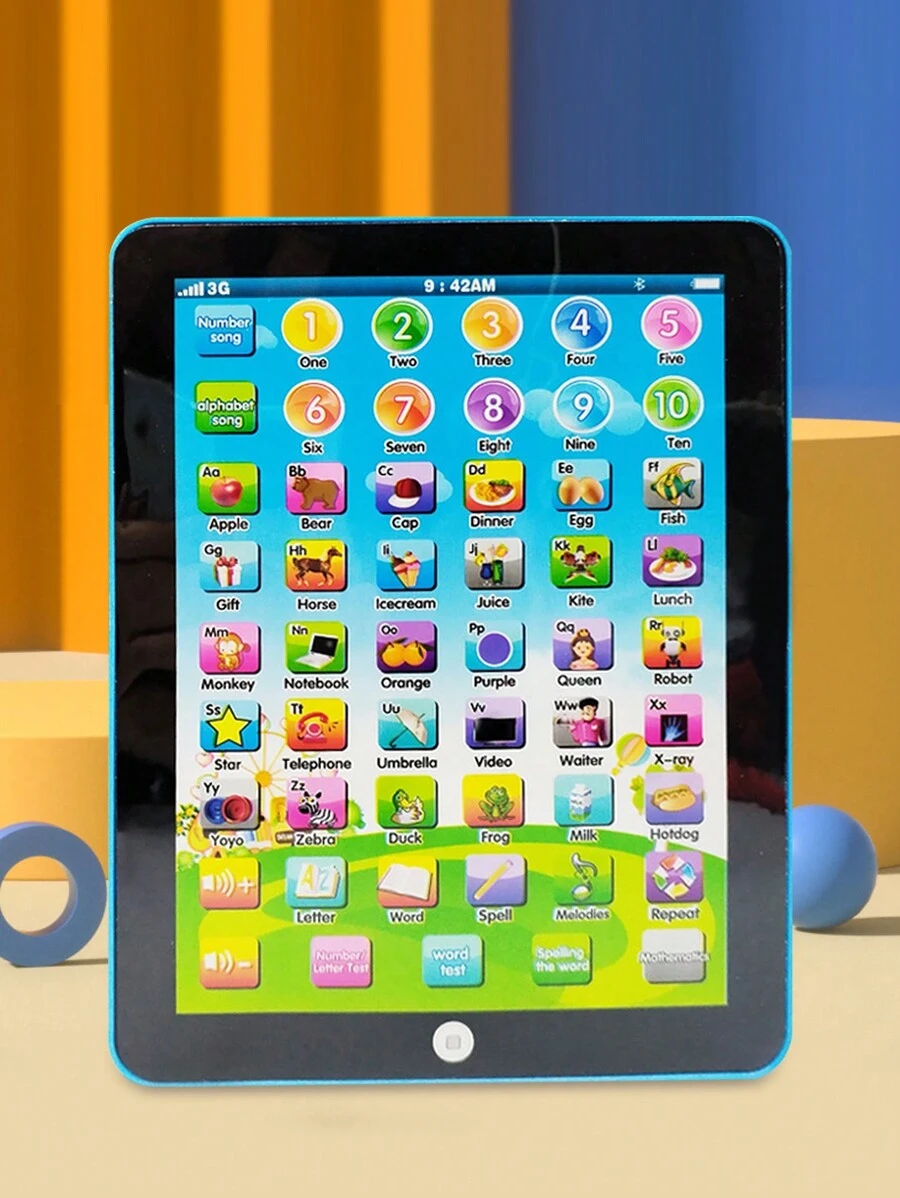 Kids Learning Pad/Tablet Interactive Toddler Toys With Words Number ...