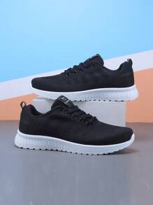 Women's Breathable Sports Shoes, Casual Shoes - Black - View 1