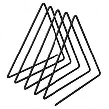 1個鐵製三角形家居裝飾書立臺,簡約風格小書架 - 黑色 - 查看 5