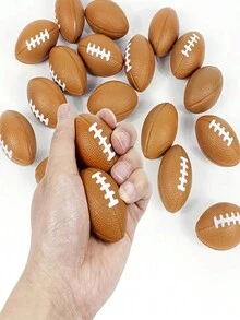 5pcs Mini Rugby Balls - Interactive Outdoor Sports - PU Stress Relief Balls - Multicolor - View 2