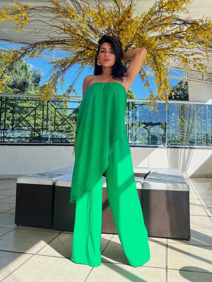 Women Jumpsuits - Green - View 1