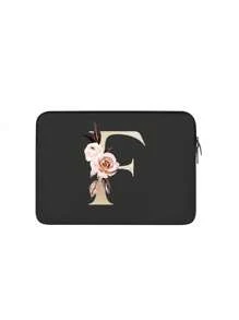 1 件手提笔记本电脑包，模拟潜水料平板电脑内衬包，苹果 iPad 泡沫保护套，电脑包，便携式收纳包，轻巧便携，兼容 iPad 收纳包保护套平板电脑包笔记本电脑内衬包保护套 -13 英寸平板电脑内衬包，适合日常上班族、大学生、朋友礼物、老师礼物、实习礼物、毕业礼物、公司活动纪念品、字母 A 到 Y 教室笔记本电脑包教室包教师收纳包教室整理包 - 黑色 - 查看 15