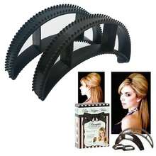 5pcs/Box Fluffy Princess Head Bun Maker Hair Styling Tool Black Hair Bun Shaper Comb Braiding Tool - Black - View 6