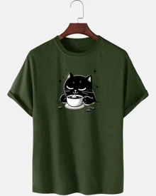 Men T-Shirts - xanh quân đội - Xem 1