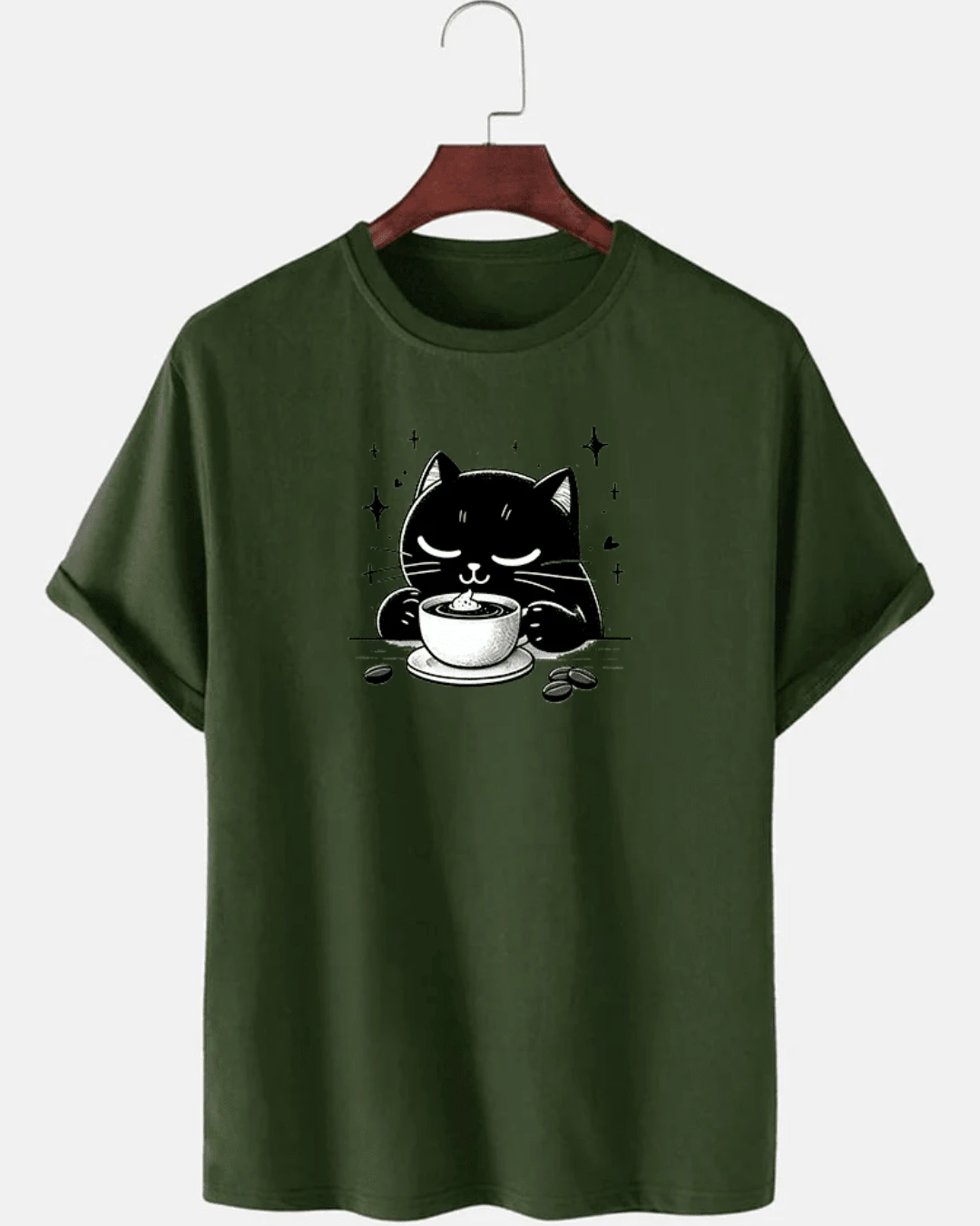 Men T-Shirts - xanh quân đội - Xem 1