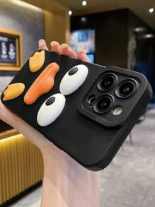 有趣的1入組大鴨嘴和腳設計的3D卡通柔軟矽膠手機殼，兼容蘋果/三星/小米/紅米/維沃/Infinix/Oppo/Reno/Realme - 黑色 - 查看 5