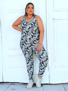 Plus Size Sports Sets - Đen và trắng - Xem 4