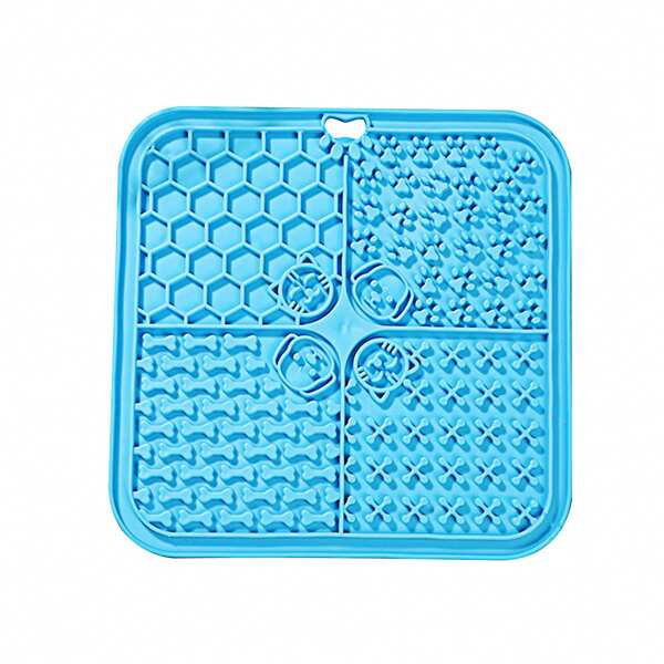1pc Simple Square Anti-Choke Suction Cup Dog Lick Mat, Multi-Colors Available - Prevents Dogs From Anxious Licking