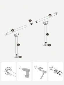 SONGMICS Fixed Clothes Drying Racks - Set Of 1 - View 7