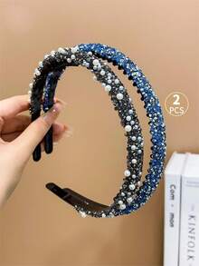 2pcs Girls' Hairband With Teeth For Anti-slip And Fringe Control - Multicolor - View 6