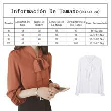 Elegant Blouse For Women Bow Neck Design - White - View 2