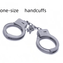 1 pieza Accesorio de juguete de esposas de plástico como prop para actuación en el escenario, accesorio de disfraz de policía para cosplay de Halloween - Plateado - Ver 4