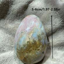 1個天然海洋碧玉蛋形粒狀拋光石,掌心石,水晶,脈輪石,魚缸填充物,花盆魚缸裝飾石,珠寶製作,裝飾,花園,噴泉,其他diy項目 - 黑與白 - 查看 8