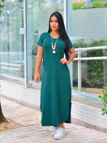 Women Dresses - Màu xanh lá cây đậm - Xem 6