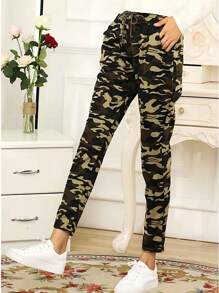 Women Pants - 灰色 - 查看 1