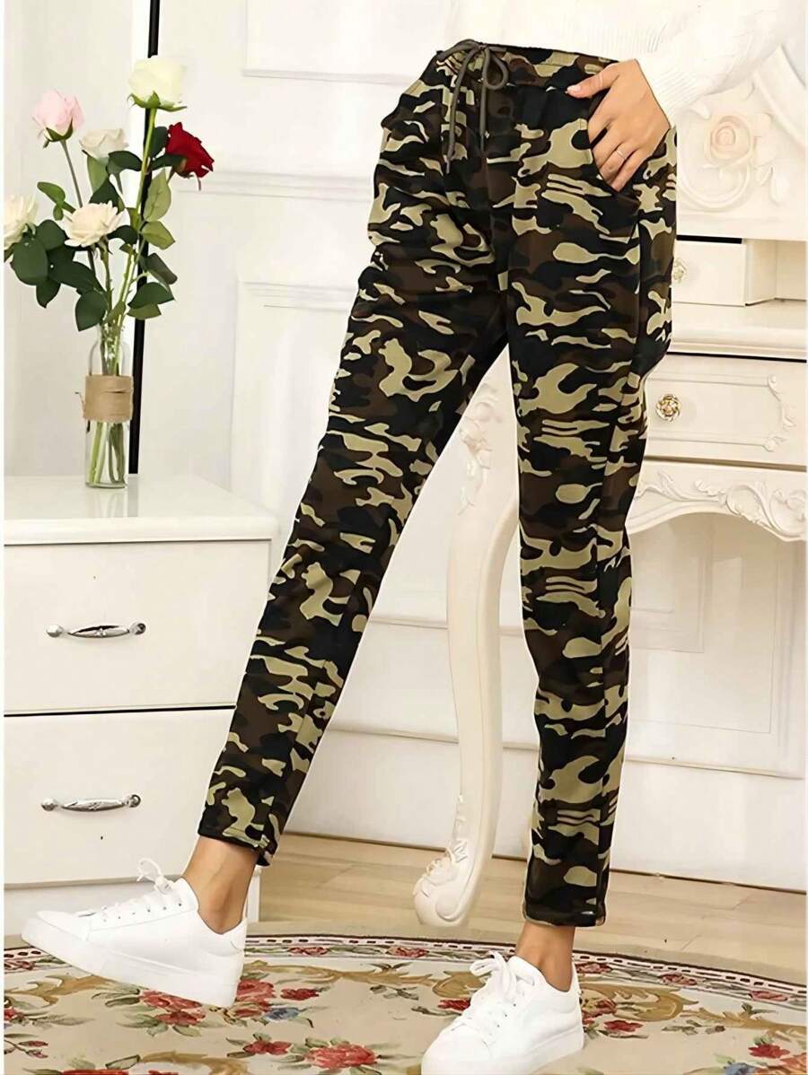 Women Pants - 灰色 - 查看 1