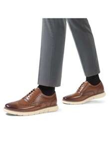 Men's Wide Fit  Casual Oxford Sports Shoes - 棕色 - 查看 7