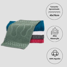 Kit C/ 3 Toalha De Piso Pézinho - Tapete Lisboa 100% Algodão - 45x70cm - Cores Sortidas - Visão 6