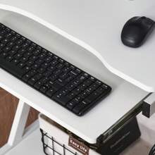 HOMCOM Roller Computer Table - สีขาว - ดู 8