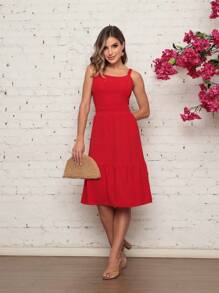 Women Dresses - 紅色 - 查看 3