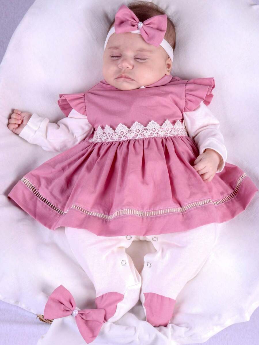 Baby Girls Sets - Màu hồng gỉ - Xem 1