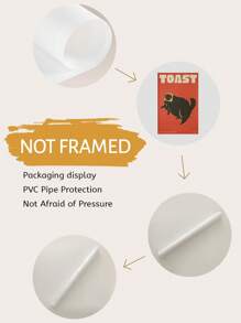 1入組布質海報，黑貓數字牆藝術印刷，有趣貓咪海報，可愛小貓插圖，貓奴禮物，貓咪做事麵包牆壁裝飾，不含框架