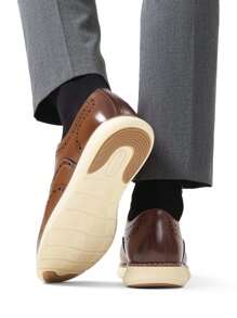 Men's Wide Fit  Casual Oxford Sports Shoes - 棕色 - 查看 8